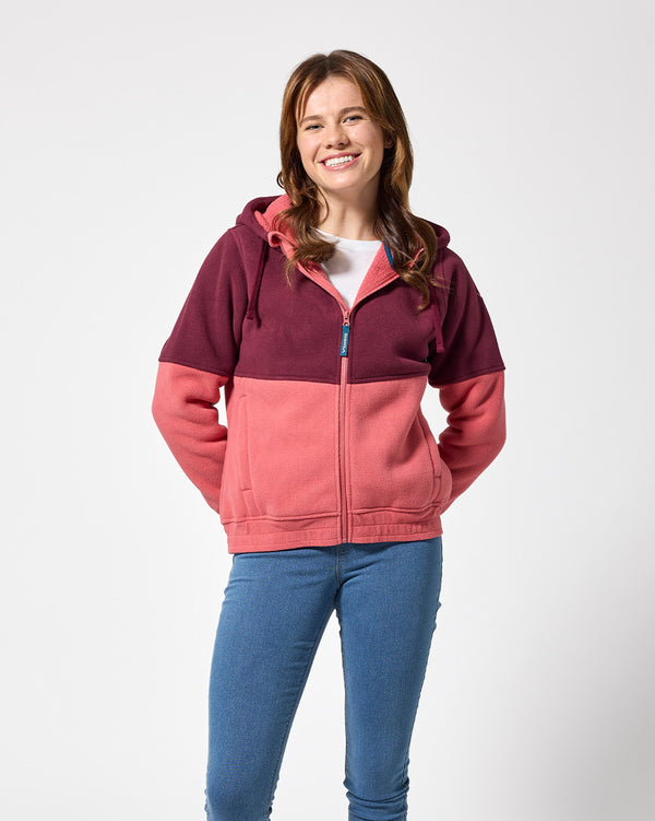 Juno Sherpa Hoodie in Mahogany