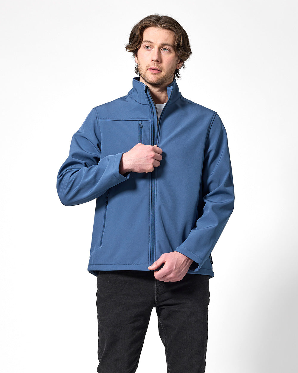 Dunstall Softshell Jacket in Storm Blue