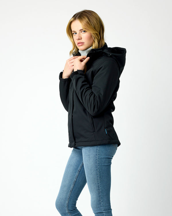 Ellis Softshell Coat in Black