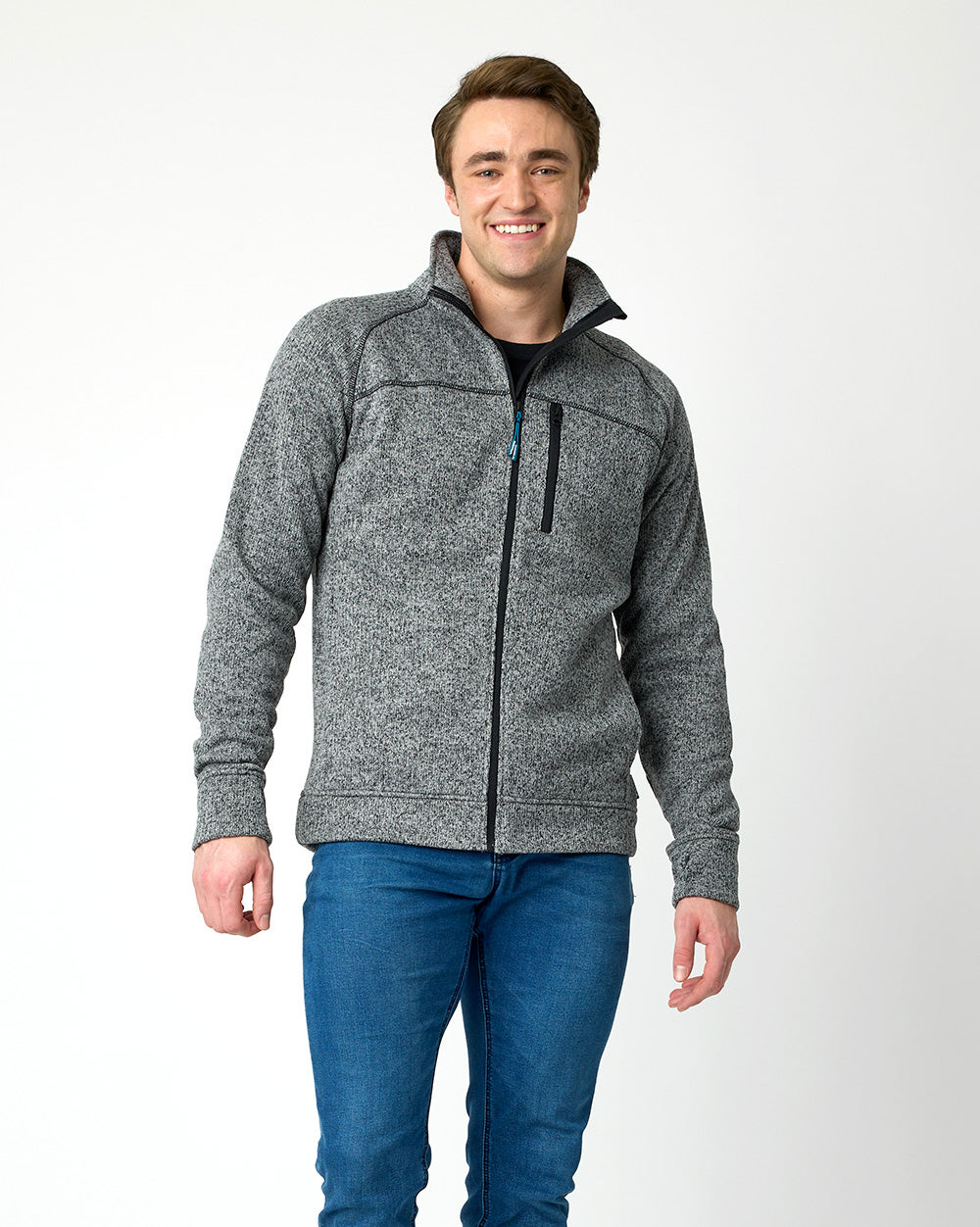 Elnath Recycled Knit in Alloy Marle