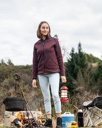 Imai Recycled Knit Jacket in Fig Marle