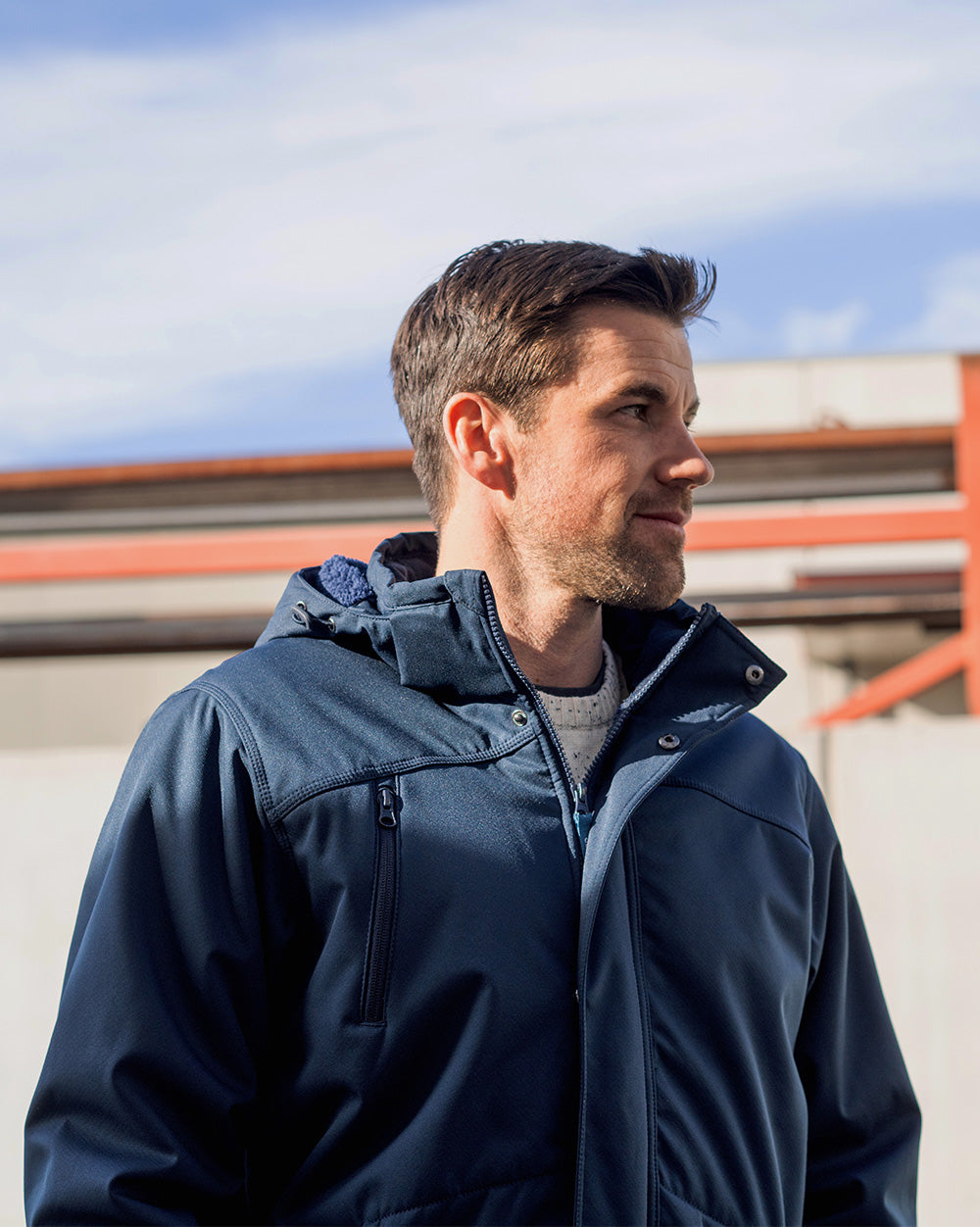 Jones Softshell Coat in Navy