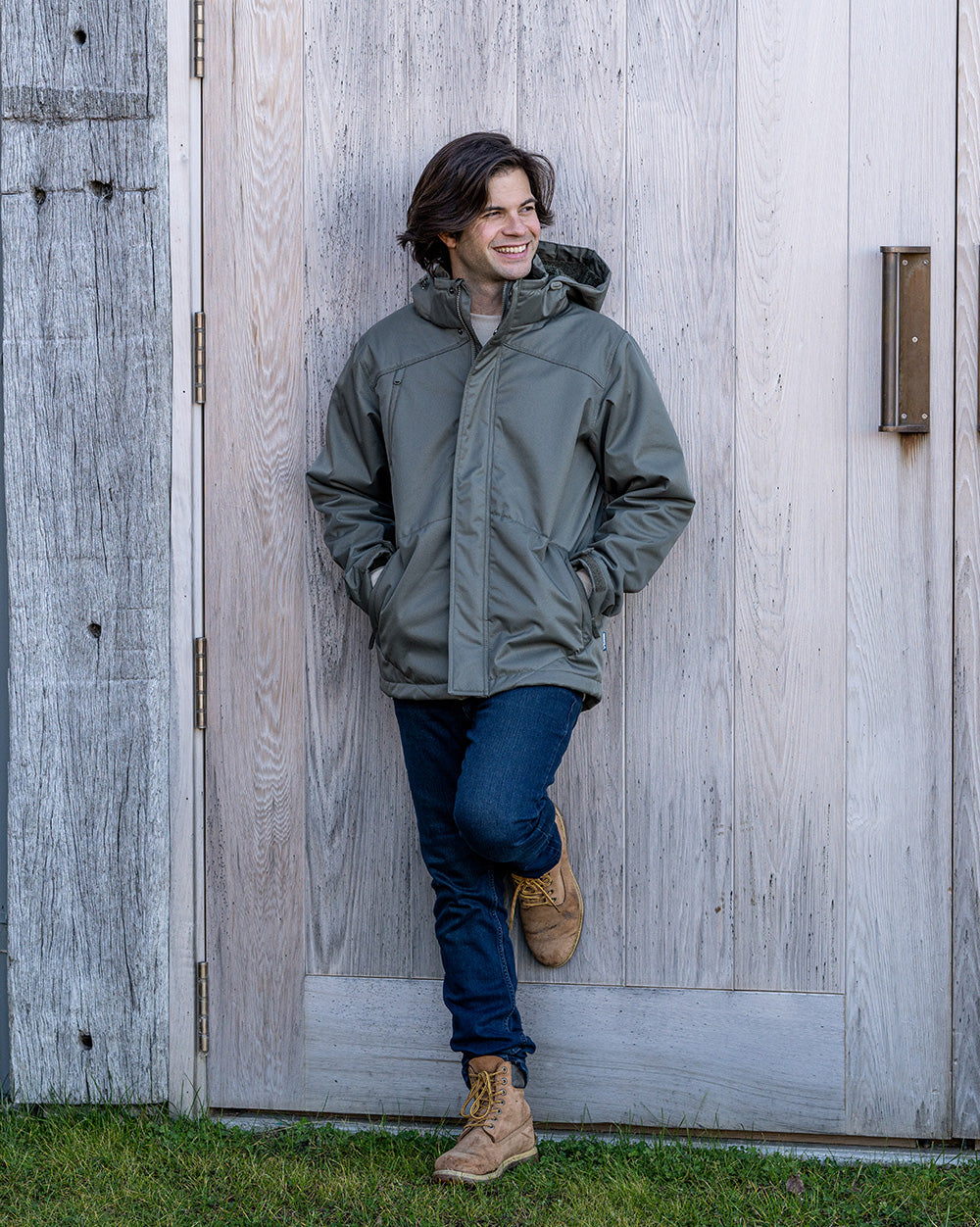 Jones Softshell Coat in Dusty Olive