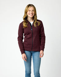 Imai Recycled Knit Jacket in Fig Marle