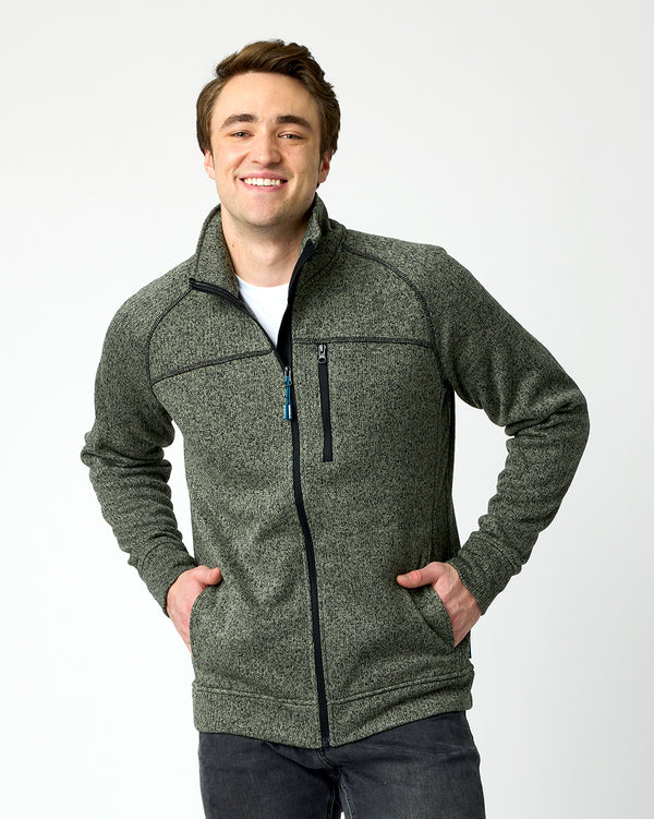 Elnath Recycled Knit in Olive Marle